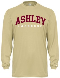 Ashley Lacrosse Gold Long Sleeve Performance T-Shirt - Orders due Monday, February 20, 2023